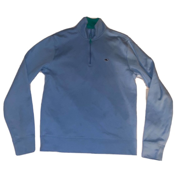 Vineyard Vines Jersey Sweater Size XS Blue Shep Shirt Whale Logo Academia Preppy - Picture 1 of 10